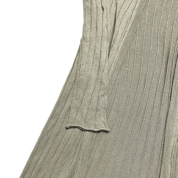 FREE PEOPLE Ribby Rib Cardigan Sweater Green Size Small - Picture 7 of 12